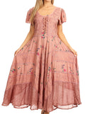 Sakkas Calliope Corset Style Dress#color_Rose