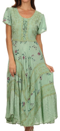 Sakkas Calliope Corset Style Dress#color_SageGreen