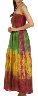 Sakkas Athena Multi-Color Tie Dye Smocked Dress