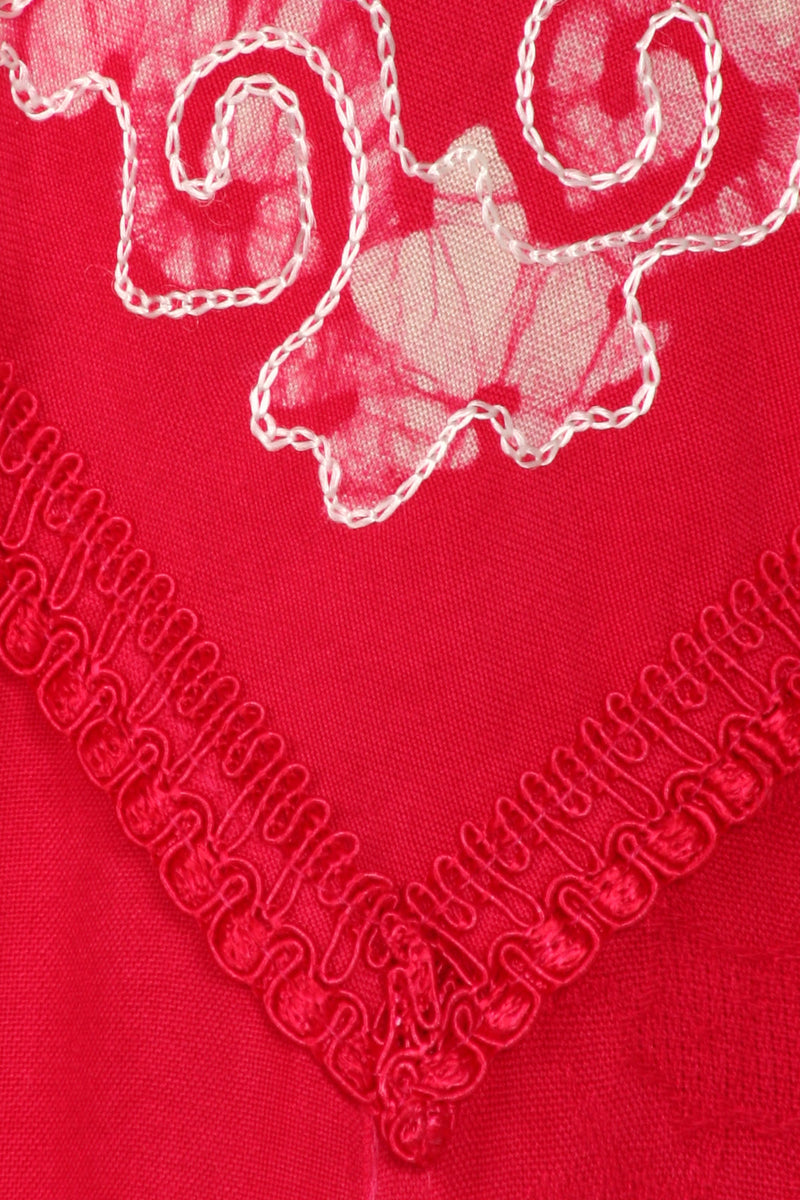 Sakkas Luna Batik Embroidered Adjustable Spaghetti Strap Dress
