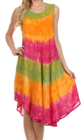 Sakkas Desert Sun Caftan Dress / Cover Up#color_Green/Orange