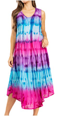 Sakkas Desert Sun Caftan Dress / Cover Up#color_Purple/Blue