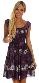 Sakkas Azura Gypsy Boho Peasant Batik Dress