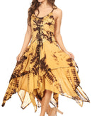 Sakkas Annabella Corset Bodice Handkerchief Hem Dress