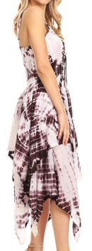 Sakkas Annabella Corset Bodice Handkerchief Hem Dress