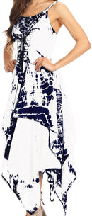 Sakkas Annabella Corset Bodice Handkerchief Hem Dress