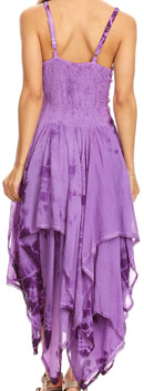 Sakkas Annabella Corset Bodice Handkerchief Hem Dress