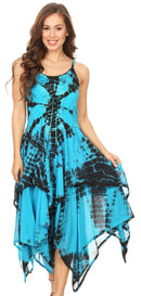 Sakkas Annabella Corset Bodice Handkerchief Hem Dress