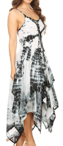 Sakkas Annabella Corset Bodice Handkerchief Hem Dress