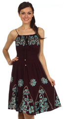 Sakkas Dharini Batik Smocked Empire Waist Dress