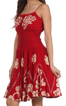 Sakkas Dharini Batik Smocked Empire Waist Dress