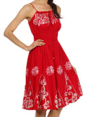 Sakkas Dharini Batik Smocked Empire Waist Dress