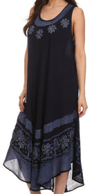 Sakkas Batik Flower Caftan Tank Dress / Cover Up