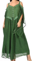 Sakkas Roisin Women's Medieval Celtic Renaissance Long Sleeve Costume Dress
