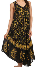 Sakkas Moon and Stars Batik Caftan Tank Dress / Cover Up