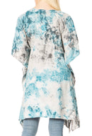 Sakkas Marcy Women's Caftan Top Tunic Dress V neck Loose Summer Boho Swing Coverup