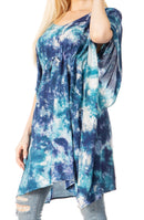 Sakkas Marcy Women's Caftan Top Tunic Dress V neck Loose Summer Boho Swing Coverup