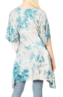 Sakkas Marcy Women's Caftan Top Tunic Dress V neck Loose Summer Boho Swing Coverup