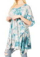 Sakkas Marcy Women's Caftan Top Tunic Dress V neck Loose Summer Boho Swing Coverup