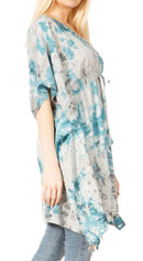 Sakkas Marcy Women's Caftan Top Tunic Dress V neck Loose Summer Boho Swing Coverup