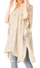 Sakkas Marcy Women's Caftan Top Tunic Dress V neck Loose Summer Boho Swing Coverup