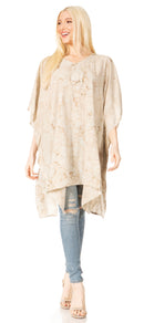 Sakkas Marcy Women's Caftan Top Tunic Dress V neck Loose Summer Boho Swing Coverup