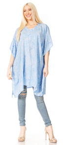 Sakkas Marcy Women's Caftan Top Tunic Dress V neck Loose Summer Boho Swing Coverup