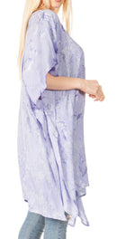 Sakkas Marcy Women's Caftan Top Tunic Dress V neck Loose Summer Boho Swing Coverup