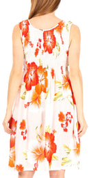 Sakkas Murni Women's Casual Summer Cocktail Elastic Stretchy Floral Print Dress