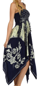 Sakkas Amara Batik Handkerchief Hem Dress