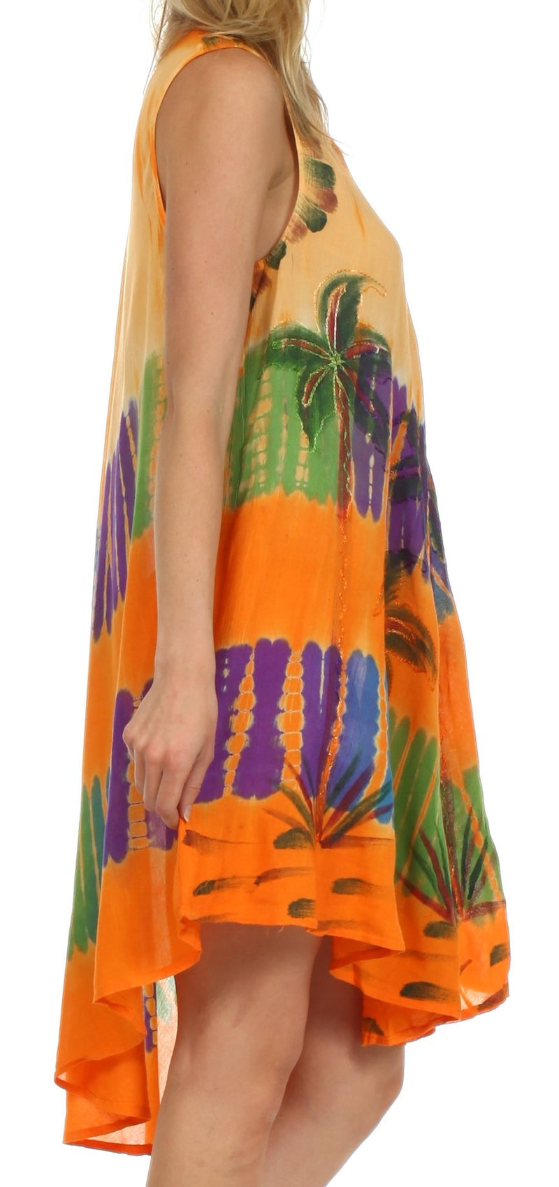 Sakkas Palm Tree Tie Dye Caftan Dress / Cover Up