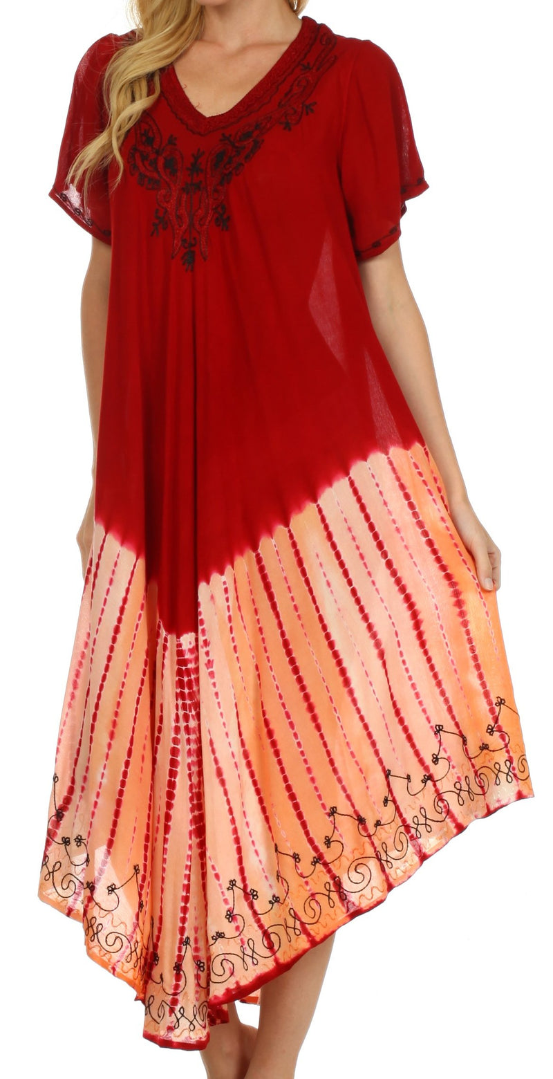 Sakkas Viveka Embroidered Caftan Dress