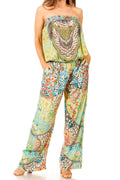 Sakkas Venus Women's Loose Sleeveless Floral Print Boho Casual Summer w/Pockets#color_526