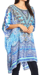 Sakkas Sira Women's Casual Short Sleeve Loose Pullover Mid-Long Oversize Top Tunic