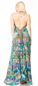 Sakkas Lizi 2 Women's Maxi High-Low Halter Handkerchief Dress Beach Party Vacation