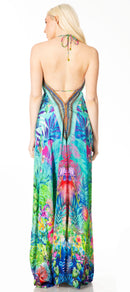 Sakkas Lizi 2 Women's Maxi High-Low Halter Handkerchief Dress Beach Party Vacation