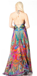 Sakkas Lizi 2 Women's Maxi High-Low Halter Handkerchief Dress Beach Party Vacation