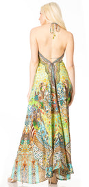 Sakkas Lizi 2 Women's Maxi High-Low Halter Handkerchief Dress Beach Party Vacation