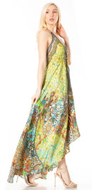 Sakkas Lizi 2 Women's Maxi High-Low Halter Handkerchief Dress Beach Party Vacation