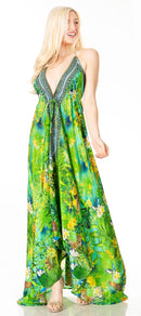 Sakkas Lizi 2 Women's Maxi High-Low Halter Handkerchief Dress Beach Party Vacation