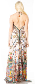 Sakkas Lizi 2 Women's Maxi High-Low Halter Handkerchief Dress Beach Party Vacation