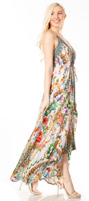 Sakkas Lizi 2 Women's Maxi High-Low Halter Handkerchief Dress Beach Party Vacation
