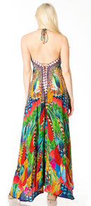 Sakkas Lizi 2 Women's Maxi High-Low Halter Handkerchief Dress Beach Party Vacation