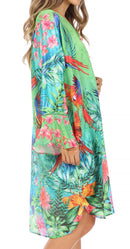 Sakkas Ximena Women's Floral Boho Cocktail Dress Tunic Cover-up V neck Summer