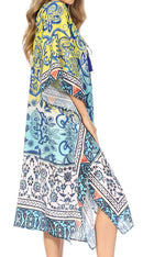 Sakkas Kristy Long Tall Lightweight Caftan Dress / Cover Up With V-Neck Jewels