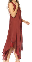 Sakkas Keola Women's Maxi Caftan Bathing Suit Cover Up Summer Dress Sleeveless