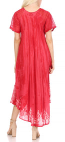 Sakkas Devora Women's Maxi NightGown Caftan Kaftan Dress Tie Dye Batik & Corset