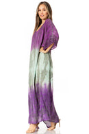 Sakkas Tacy Women's Casual Boho Summer Maxi Dress Caftan Kaftan Cover-up LougeWear