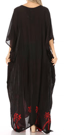 Sakkas Leonor Women's Boho Casual Long Maxi Caftan Dress Kaftan Cover-up LougeWear