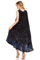 Sakkas Starlight Second Caftan Tank Dress/Cover Up Tie Dye Womens Beach Kaftan